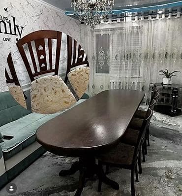 чай иче турган стол: Конок бөлмөсү үчүн үстөл жана отургуч, түсү - Күрөң — 1