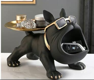 подставка куран: Декоративная Крутая подставка «Бульдог» Цвета: Черный/Зеленый — 3