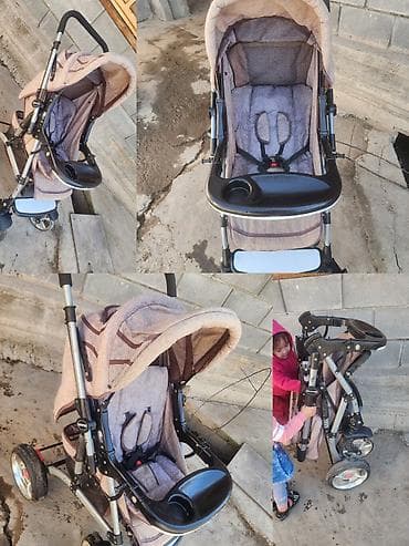 Коляска, Другой бренд, цвет - Коричневый, Б/у