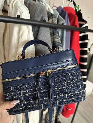 Сумка-кейс женская, компактная - Материал: сочетание эко-кожи