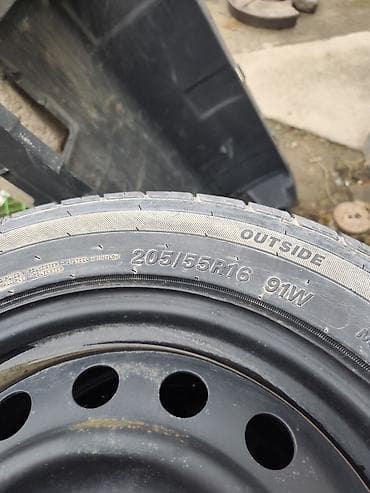 Шиналар жана дисктер: Дөңгөлөктөр монтажда 205 / 55 / R 16, Жай, Колдонулган, Комплект, Жеңил унаалар, Куйма, тешиктери - 5 — 3