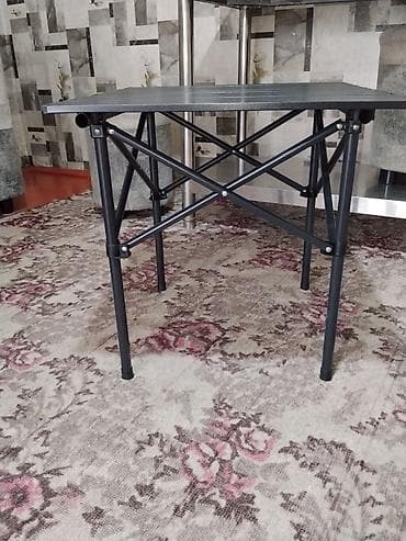 stol: Складной походный стол, Новый, Другой материал, цвет - Черный — 8