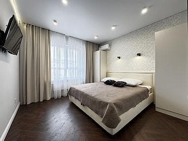 Квартиры: 1 комната, Люкс, элитка, Бишкек Парк ТРЦ, Душевая кабина, Постельное белье, Кондиционер — 1