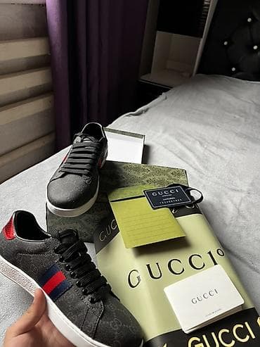 Мужские кроссовки, 40, Gucci, Новый, цвет - Черный