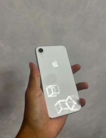 ноутбуки apple цена в бишкеке: IPhone Xr, Б/у, 64 ГБ, Белый, Наушники, Зарядное устройство, Чехол, 79 % — 3