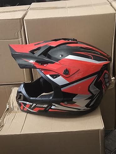 Спорттук сумкалар: Мотошлем кроссовый (интеграл с визором-пиком) - Тип: полноразмерный — 3