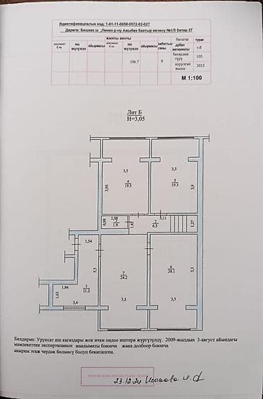 Батирлер: 6 бөлмө, 240 м², Ак-Кеме (эски аэропорт) Элитка, 9 кабат, ПСО (өз алдынча бүтүрүү) — 2