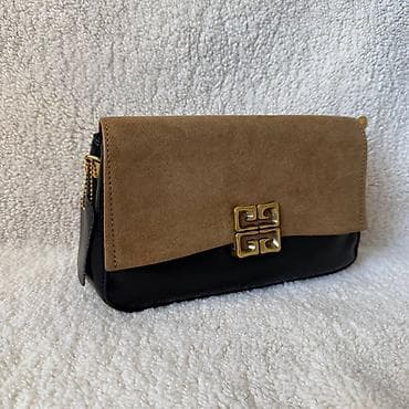 куплю джинсовую куртку: Сумка кросс-боди, двухцветная (карамельный верх/черный низ) - — 1