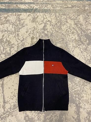 Эркектердин свитери, L, Tommy Hilfiger, Колдонулган, түсү - Кара — 1