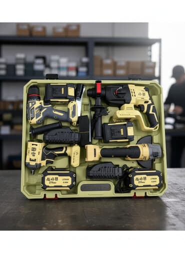 склад инструментов: Набор 4-в-1 профессионального аккумуляторного инструмента в кейсе — 1