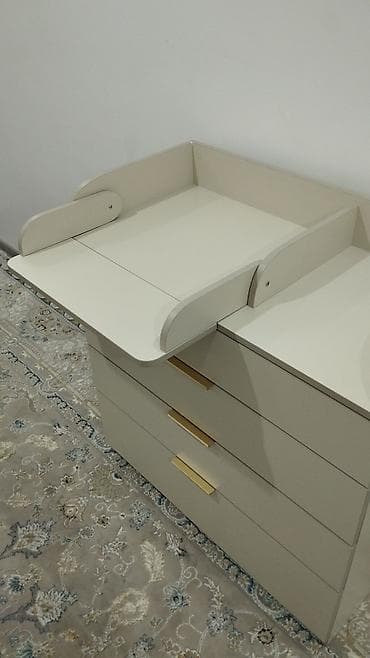 деревянные вешалки: Детский комод, С пеленальным столиком, цвет - Бежевый — 5