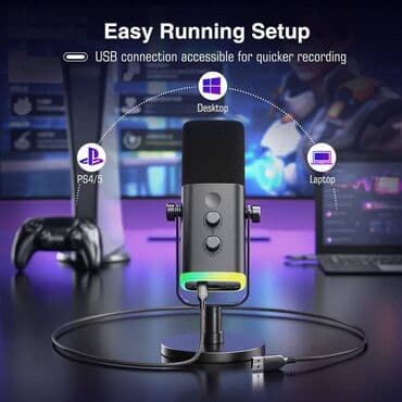 rgb: FIFINE AM8 RGB dinamic microphone USB/XLR динамический микрофон с — 3