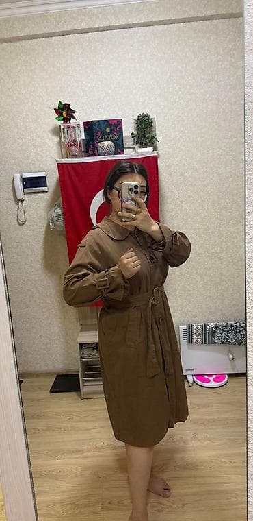 Плащтар, тренчтер: Тренч‑плащ женский, классический, коричневый. Особенности: - — 2