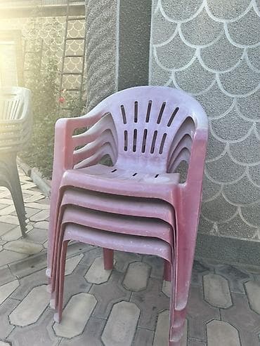 Карабалта Пластиковые стулья для улицы/сада, комплект из 4 штук Цена at lalafo.kg Карабалта Пластиковые стулья для улицы/сада, комплект из 4 штук Цена