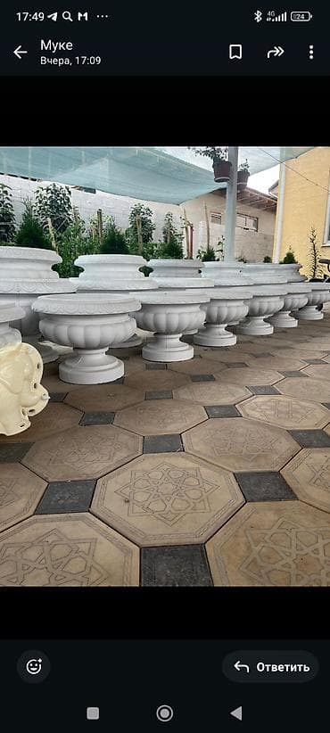 не нужное: Декоративные уличные вазоны/кашпо из бетона - Материал: архитектурный — 4