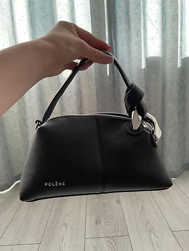 зажигалки zippo: Сумка Polène – компактная модель в черном цвете из натуральной — 8