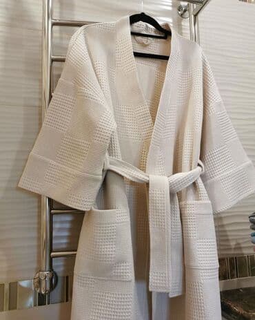 домашние халаты больших размеров: Халат, Вафельное полотно, XS, S, M — 2