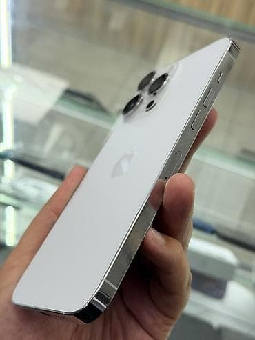 IPhone 13 Pro Max, Б/у, 128 ГБ, White Titanium, Защитное стекло, Чехол, 83 % — 4