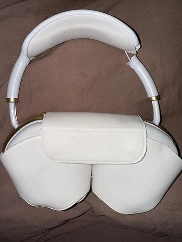 ремонт наушников: Наушники (стиль AirPods Max) бело-золотые + чехол — На запчасти / — 1