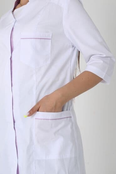 Инвалидные коляски: Мед халат -Очень красиво сидит -Имеет приталенный силует -Ткань — 10