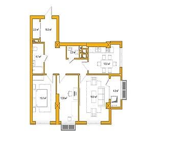 квартиы: 3 комнаты, 90 м², Элитка, 11 этаж — 4