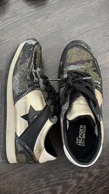 военный обувь: Кроссовки, 37, Tommy Hilfiger, Б/у, цвет - Золотой — 2