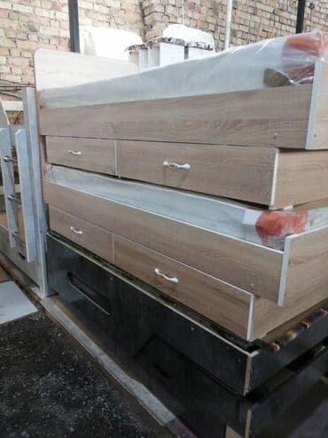 кровать с ящиками односпальная: Односпальная кровать, Новый, С матрасом, длина - 190 см — 4