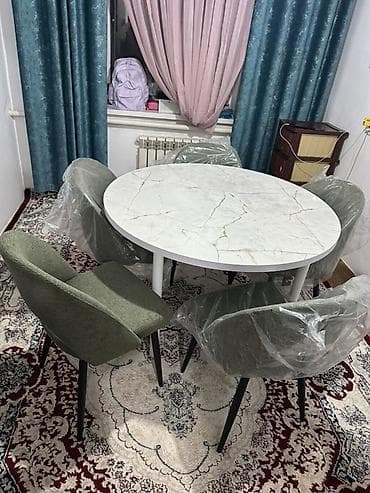 stol: Кухонный стол и стул, цвет - Белый — 1