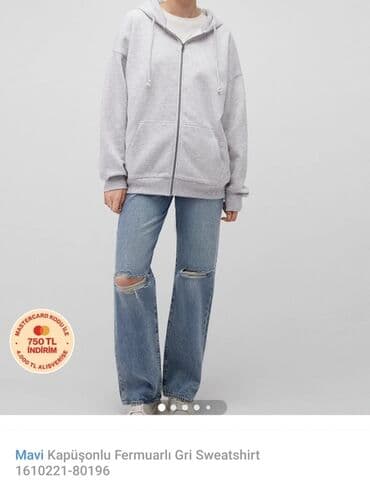 брендовые кошельки: Худи на молнии Mavi, серое. Турция.Новый. Размер М/L подойдёт. - — 1