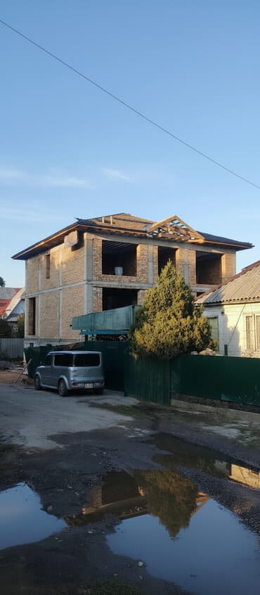 Кровельные работы под ключ - Монтаж стропильной системы и обрешётки - at lalafo.kg Кровельные работы под ключ - Монтаж стропильной системы и обрешётки -