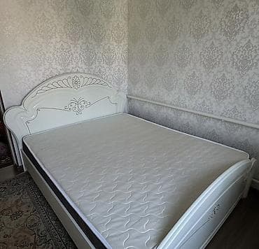 горки стенки: Спальный гарнитур, Б/у, Двуспальная кровать, Шкаф, Комод, Белоруссия, Самовывоз, цвет - Бежевый — 2