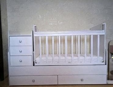 мини комоды: Детская кровать трансформер, Другой тип, цвет - Белый — 3