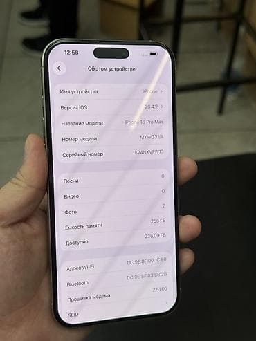 ipone 16 pro max: IPhone 16 Pro Max, 256 ГБ, Серебристый, 91 % — 2