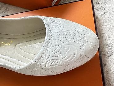 Туфли: Балетки MARIO MUZI, размер 40 - Цвет: молочно‑белый - Верх: тиснёная — 4