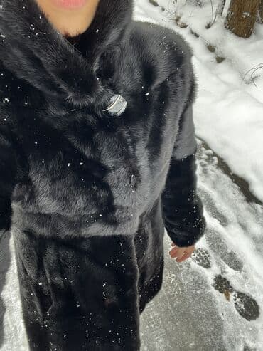 купить женский пуховик большого размера: 🔥 Срочно! Дешево Продаю норковую шубу Цвет : чёрный ниже колена — 2