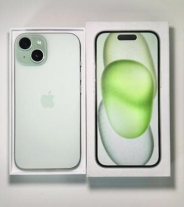 IPhone 15, Б/у, 256 ГБ, Зеленый, Коробка, 87 %