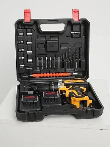 Уличное освещение: Аккумуляторная дрель‑шуруповерт 18 В в пластиковом кейсе с набором — 3