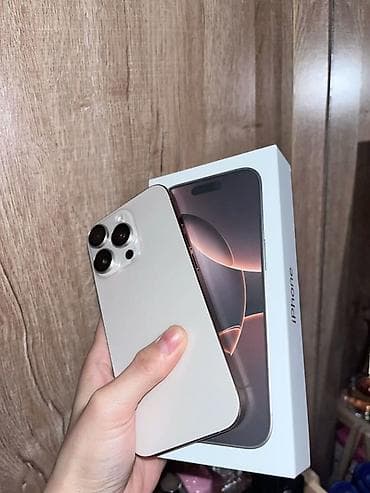 купить mp3 плеер в бишкеке: IPhone 16 Pro Max, Б/у, 256 ГБ, Desert Titanium, Защитное стекло, Чехол, Коробка, 100 % — 2
