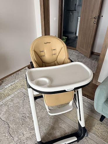 rant flex: Стульчик для кормления, Б/у, Peg perego, Пластик, Трансформер, цвет - Бежевый, Самовывоз, Платная доставка — 1