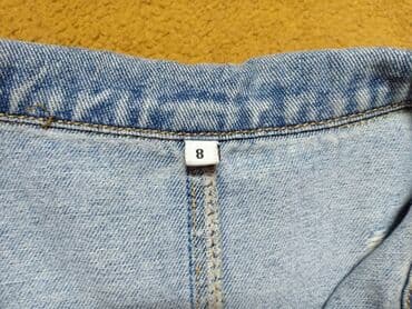 куртка рубашка: Рубашка, цвет - Голубой, Б/у — 6