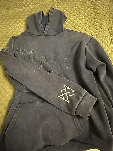 Эркектер кийими: Толстовка с капюшоном, антрацитово‑серая (эффект выцветания/stone — 2