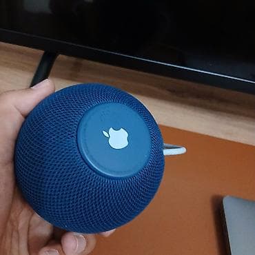 hub switch: Apple HomePod mini, синий цвет. Компактная умная колонка в фирменном — 3