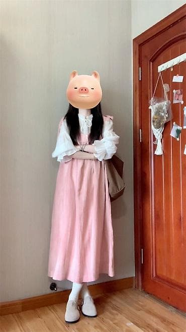 однотонные: Комплект в романтическом стиле: сарафан + блуза - Сарафан миди — 3