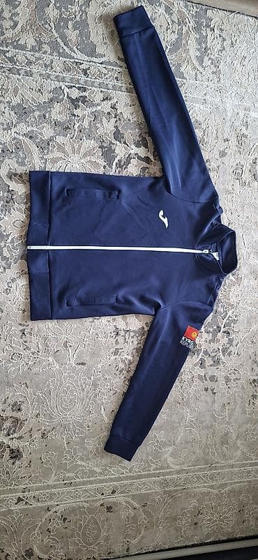 Спортивная олимпийка “Kyrgyz Republic” - Цвет: темно‑синий - Прямой