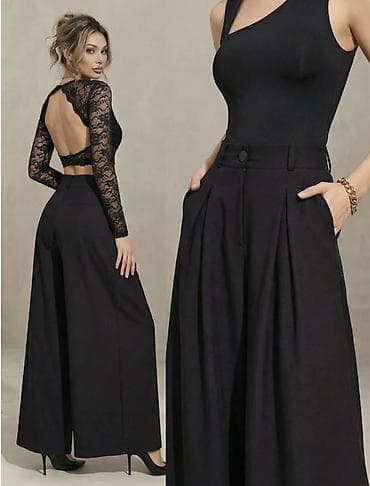 Брюки: Брюки Палаццо, Осень-весна, Made in KG, Новый, L — 2