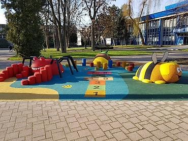 Дом и сад: Резиновое покрытие для детских площадок (бесшовное EPDM/резиновая — 3