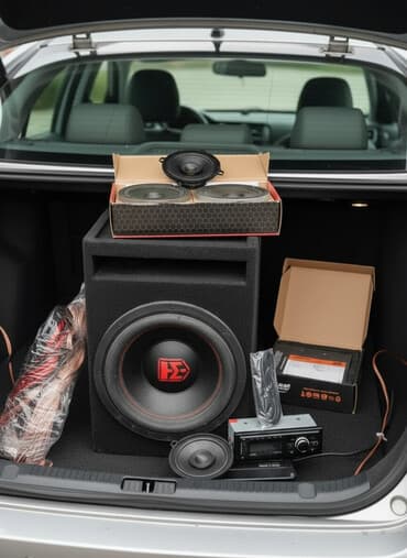 авто сабуфер: Комплект автозвука “под ключ” Состав: - Сабвуфер в корпусе — 2