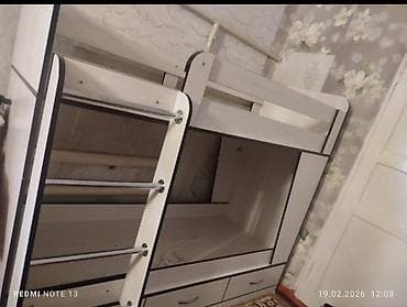 Двухъярусная детская кровать, ЛДСП, цвет - Белый