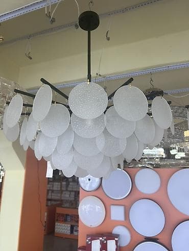 string art: Подвесная люстра с декоративными дисками - Тип: потолочная подвесная — 1