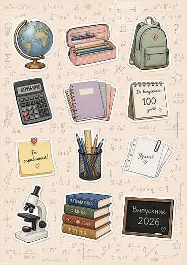 выпускник: Стикерпаки «На выпускной 2026» - Тематика: выпускной, школа — 3